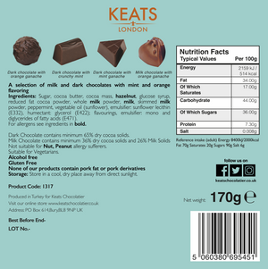 Mint and Orange Chocolate Selection Box 16pcs | 170g - Keats Chocolatier