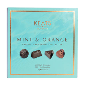 Mint and Orange Chocolate Selection Box 16pcs | 170g - Keats Chocolatier