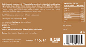 Dark Chocolate Shimmering Truffles Pinacolada Flavour - Keats Chocolatier