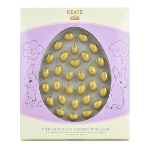 Milk Chocolate Golden Mini Eggs 30 Pieces Gift Box - Keats Chocolatier