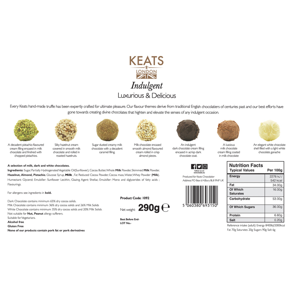 Luxury Assorted Truffle Selection 24 pcs. - Keats Chocolatier
