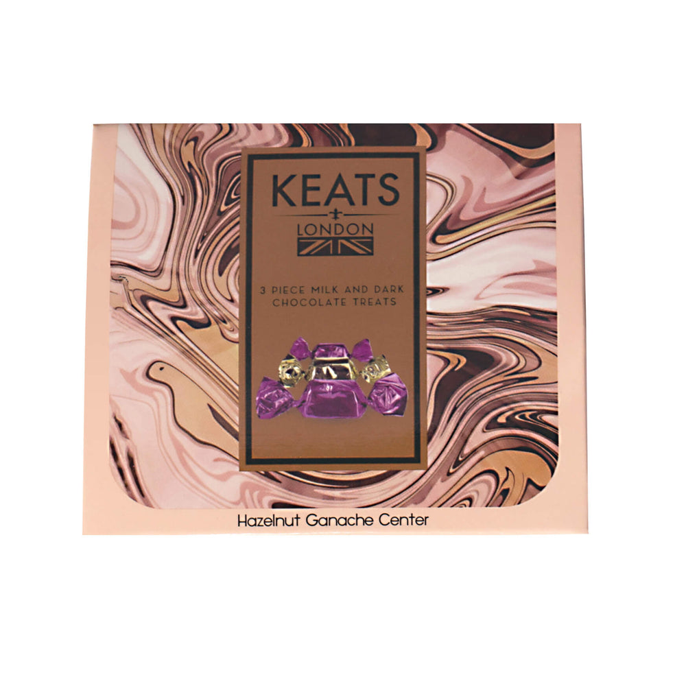 Hazelnut Ganache Treats, 3pcs Mini Box - Keats Chocolatier
