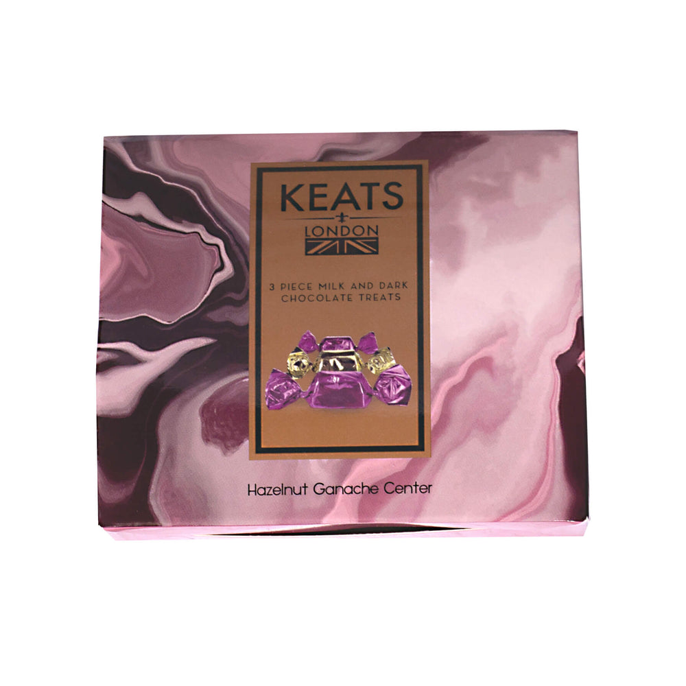 Hazelnut Ganache Treats, 3pcs Mini Box - Keats Chocolatier