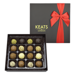 Luxury Truffle Selection, Red Bow Box 16 pieces - Keats Chocolatier
