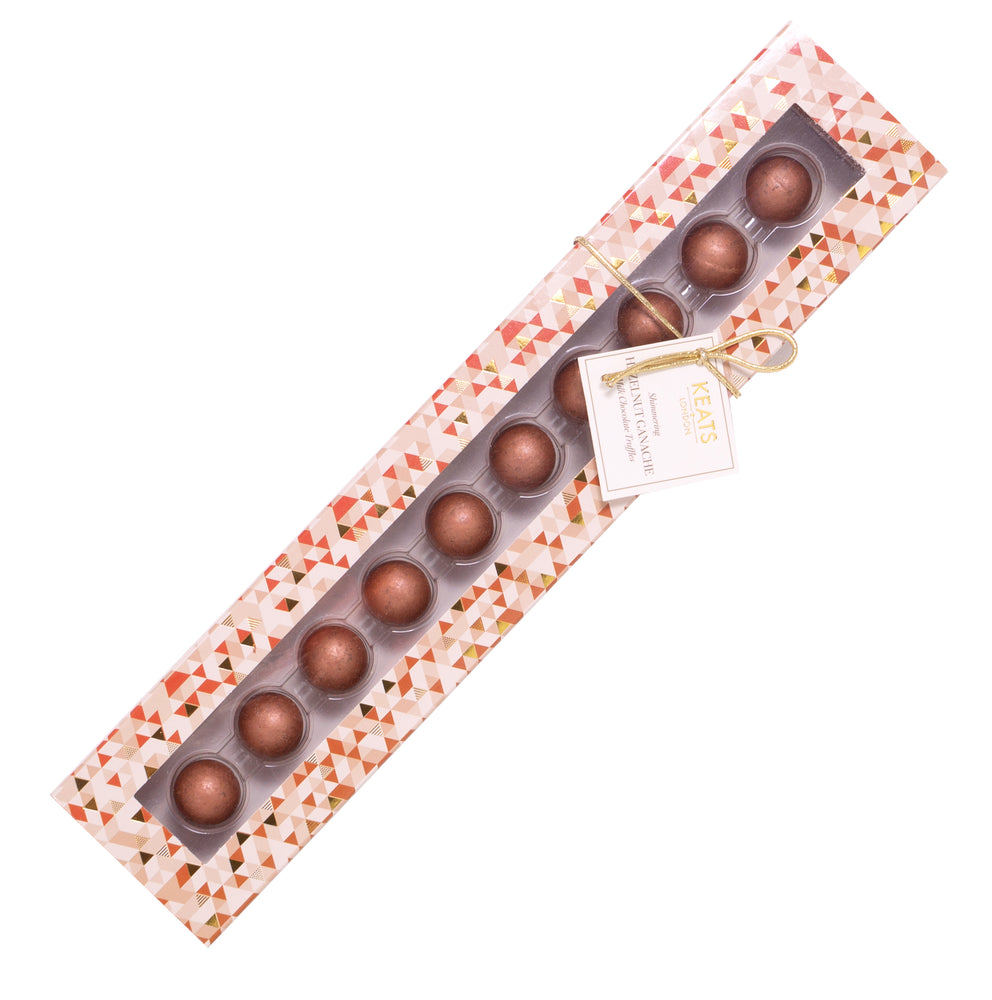 Shimmering Milk Chocolate Hazelnut Ganache Truffles - Keats Chocolatier