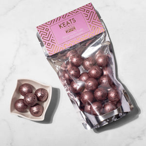 Dark Chocolate Shimmering Truffles Rose Flavour - Keats Chocolatier