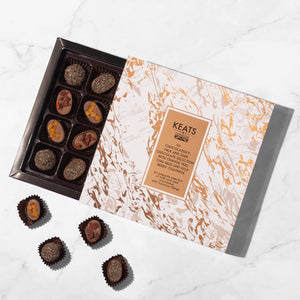 Luxury Chia Seed and Fruit Chocolate selection, 16pcs - Keats Chocolatier