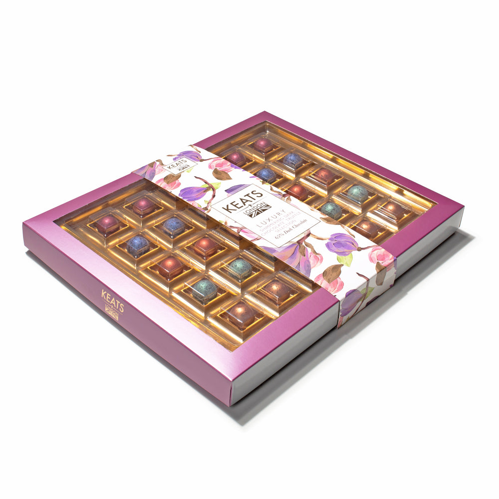 Dark Chocolate Shimmering Truffles, 30pcs Gift Box - Keats Chocolatier