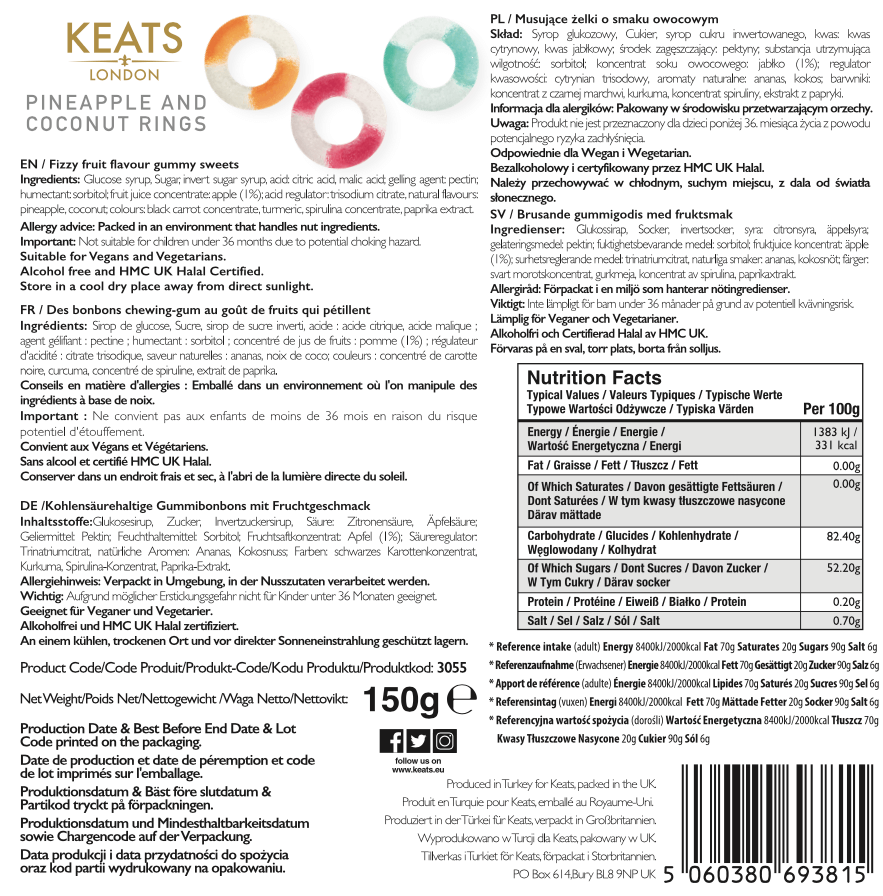 Gourmet Vegan Gummies - Rings - Keats Chocolatier