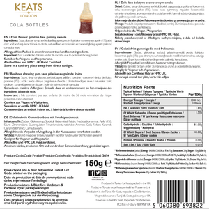 Gourmet Vegan Gummies - Cola Bottles - Keats Chocolatier