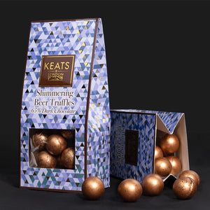 Dark Chocolate Shimmering Truffles Beer Flavour, Standing Gift Box - Keats Chocolatier
