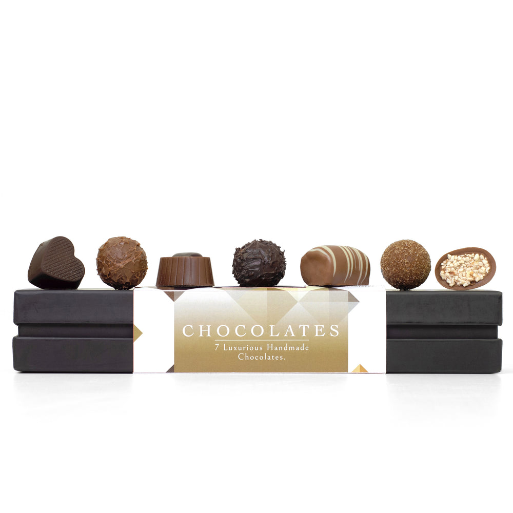 Luxury 7 Chocolate Selection, Handmade 7pcs Gift box - Keats Chocolatier